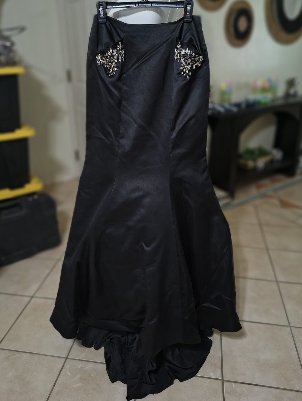 Sherri Hill Black Embellished Mermaid Skirt